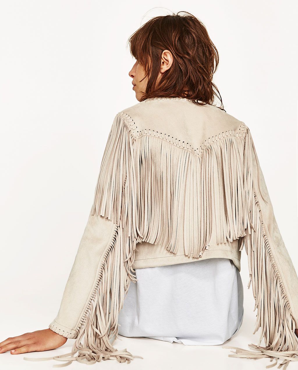 Tassel jacket zara sale